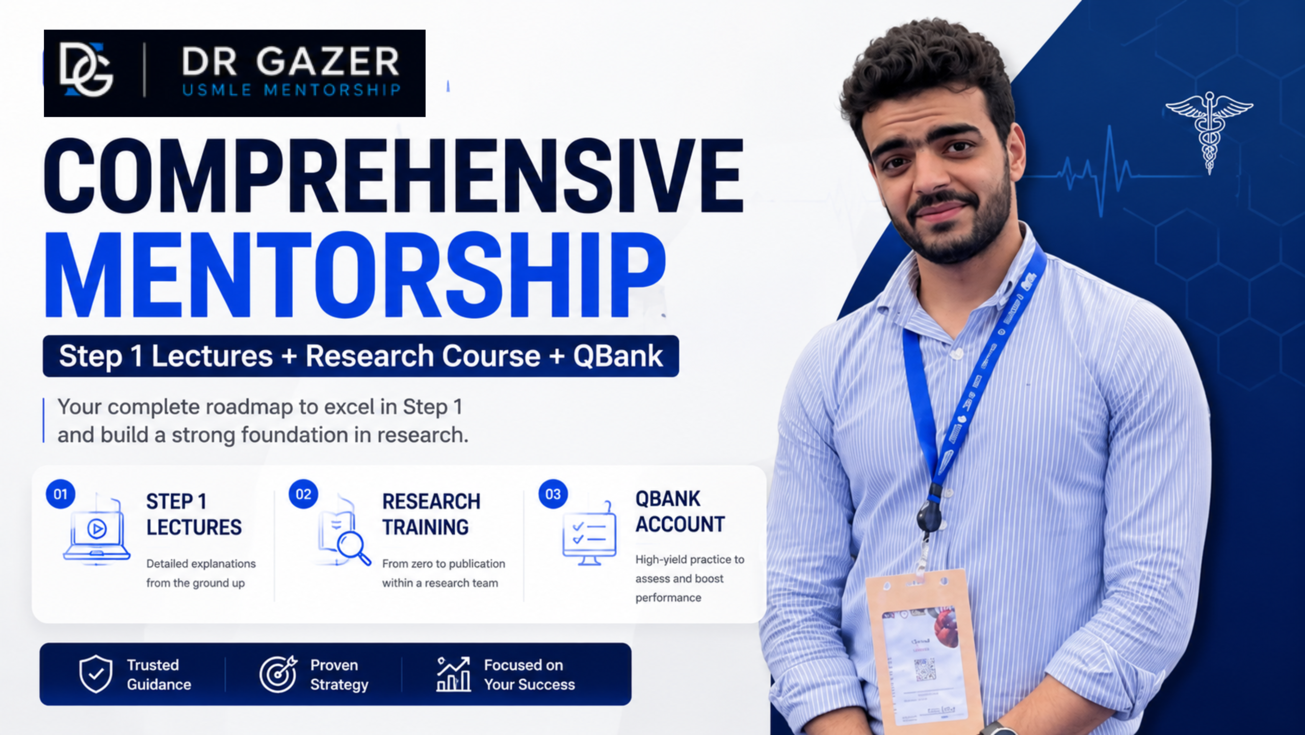 Comprehensive Mentorship – كورس الشرح التفصيلي من الصفر (Detailed Step1 Lectures + Research Course + Qbank)